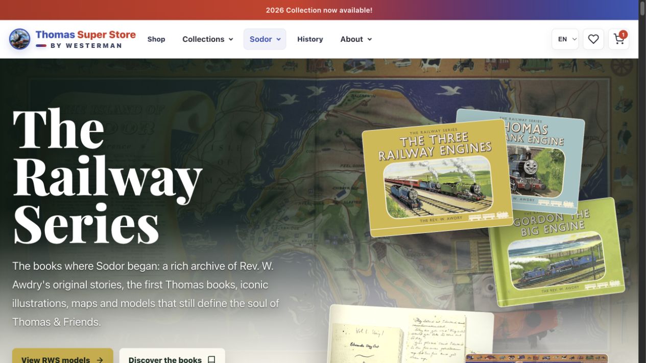De Railway Series-pagina van Thomas Super Store
